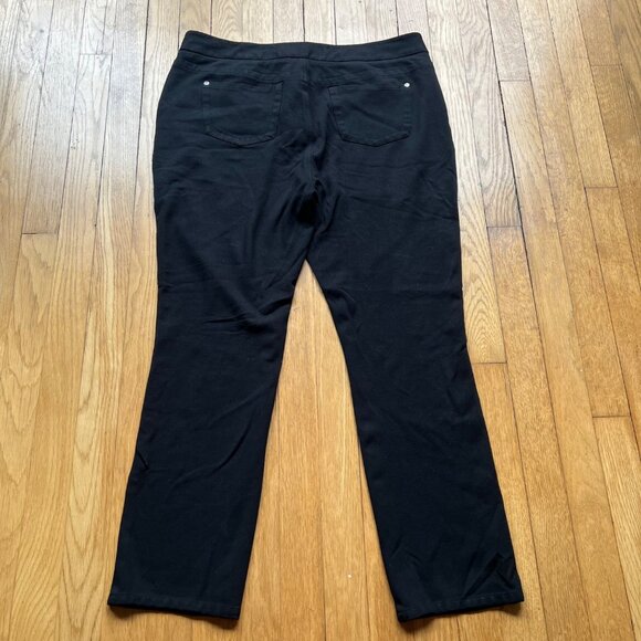 Not Your Daughters Jeans Size 14P Petite Black Stretch Mid Rise Straight Pants - Picture 15 of 15